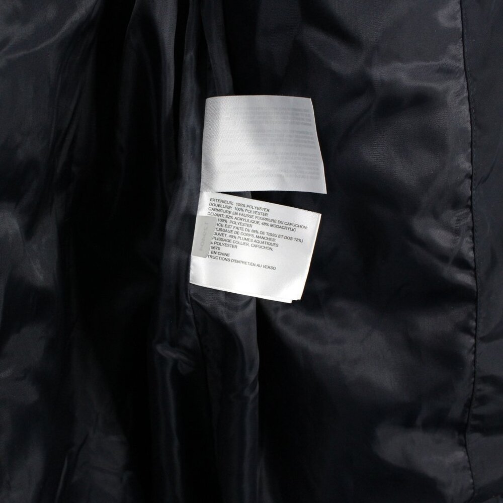 MICHAEL KORS Down Blend Puffer Hooded Belted Mid Length Navy Blue Coat - Large - Picture 6 of 6